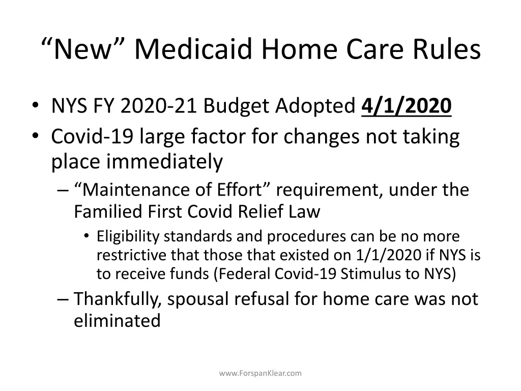 new medicaid home care rules