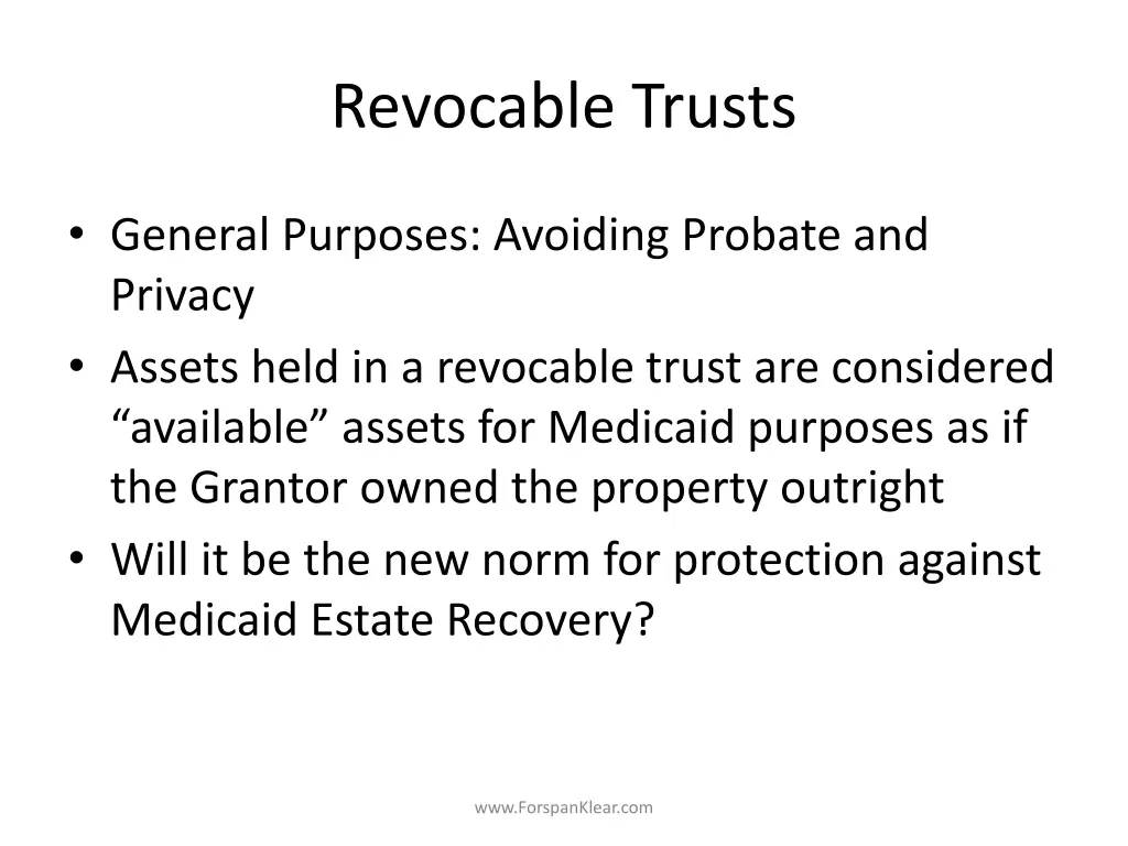 revocable trusts