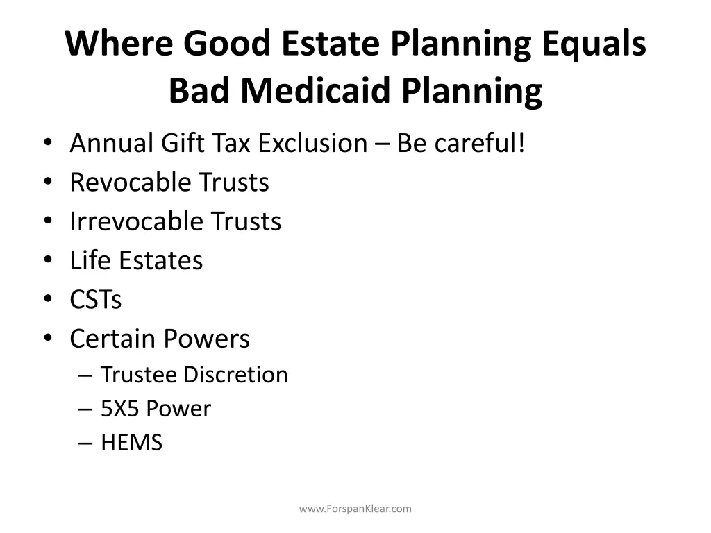 where good estate planning equals bad medicaid