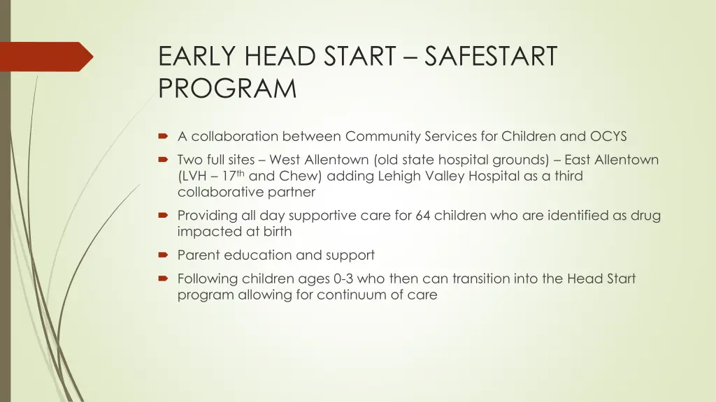 early head start safestart program