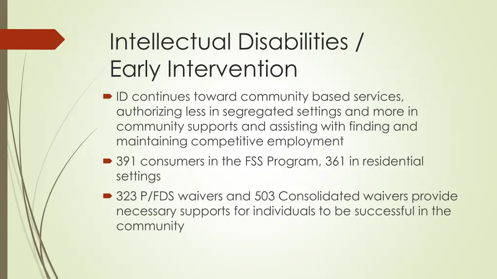 intellectual disabilities early intervention