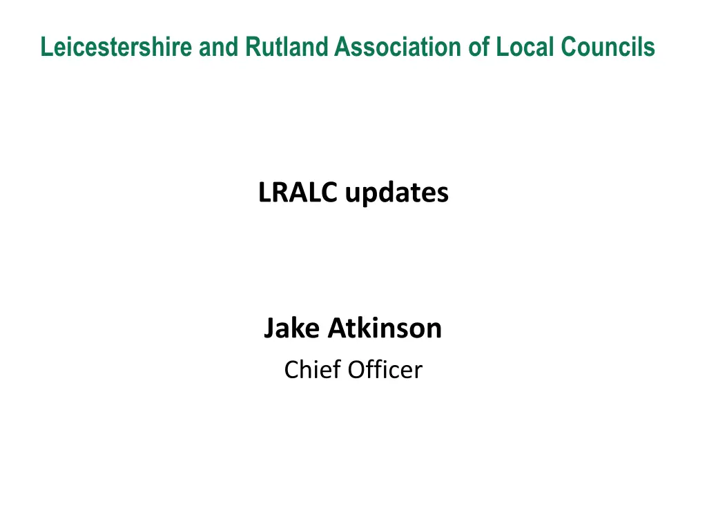 leicestershire and rutland association of local