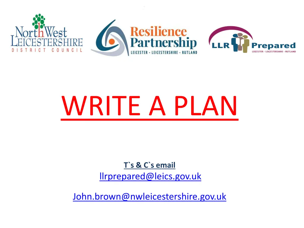 write a plan