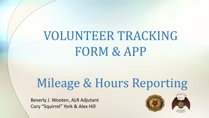 volunteer tracking form app