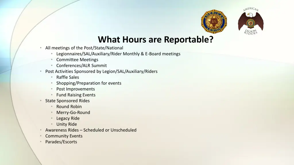 what hours are reportable