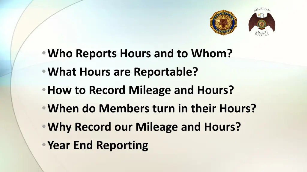 who reports hours and to whom what hours