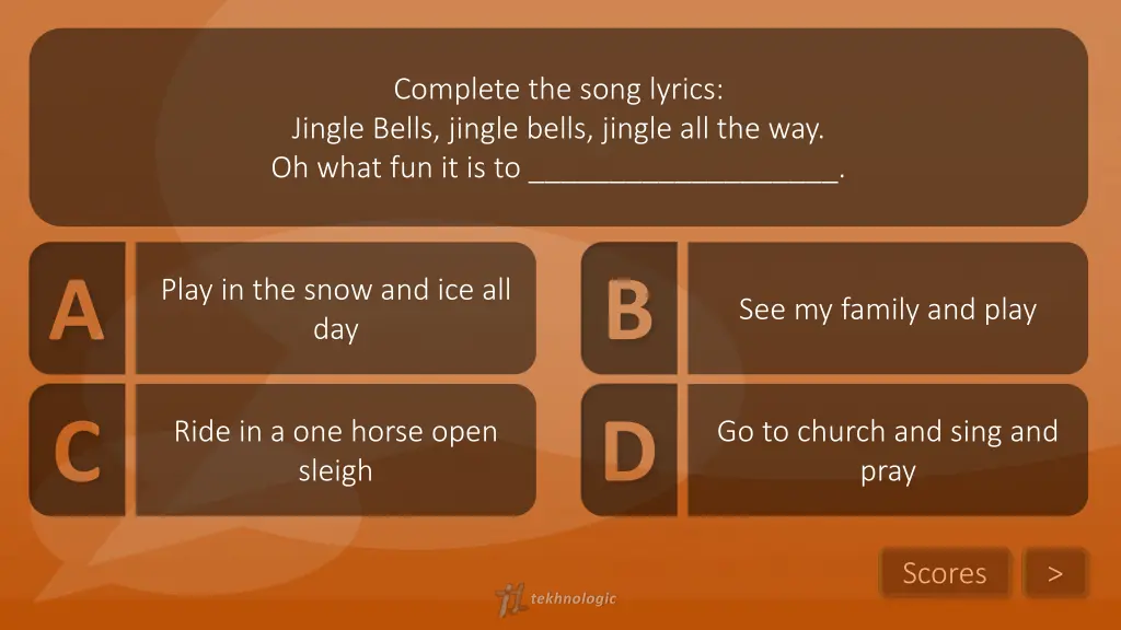 complete the song lyrics jingle bells jingle