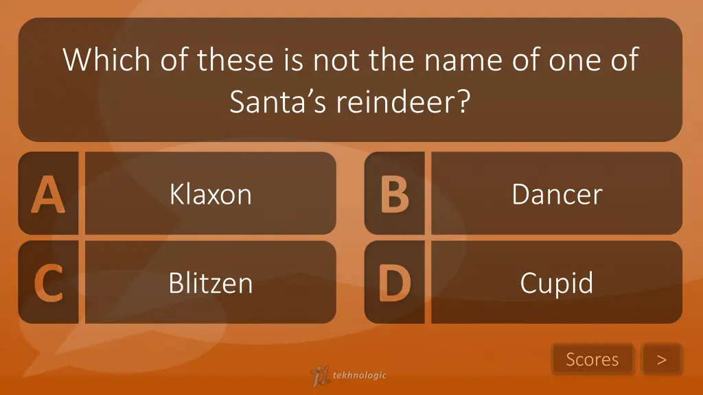 which of these is not the name of one of santa