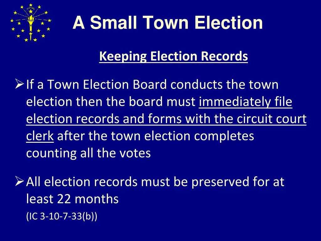 a small town election 15