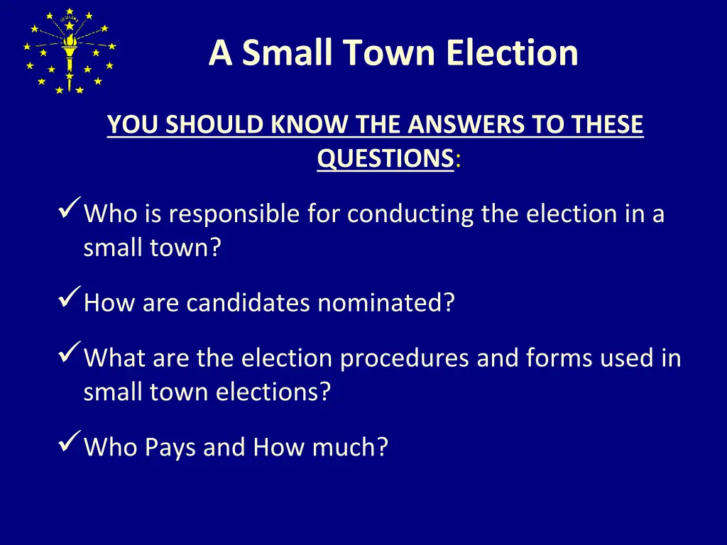 a small town election 2