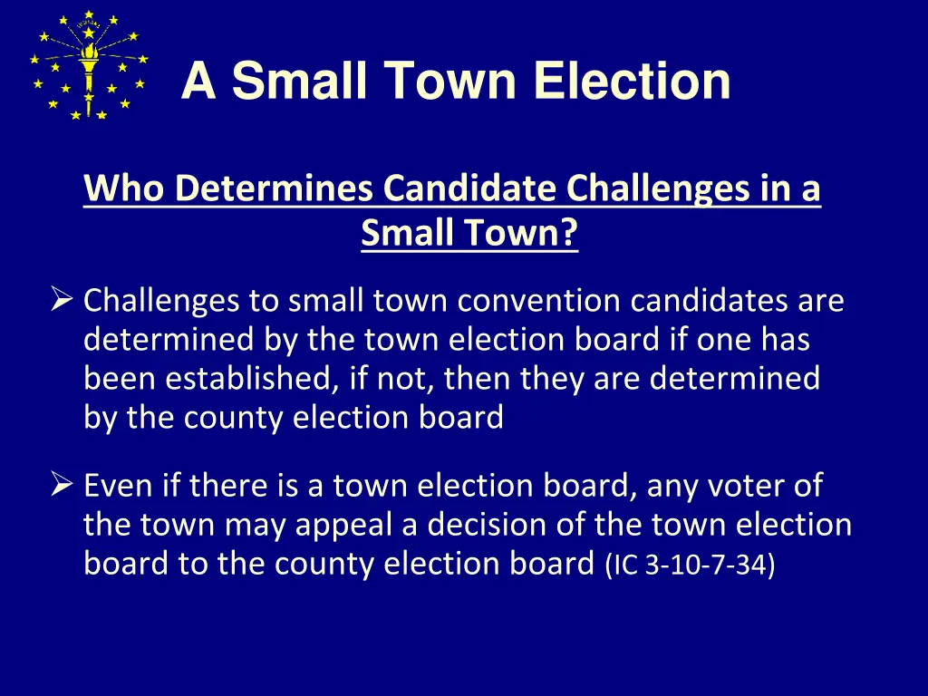 a small town election 9