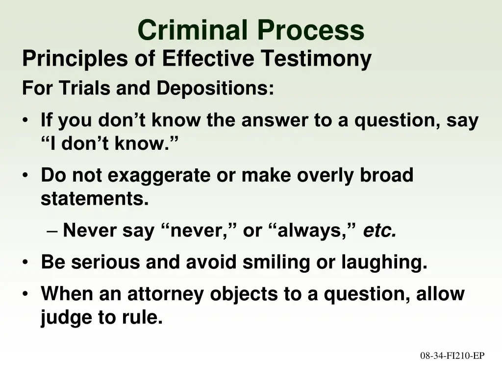 criminal process 10