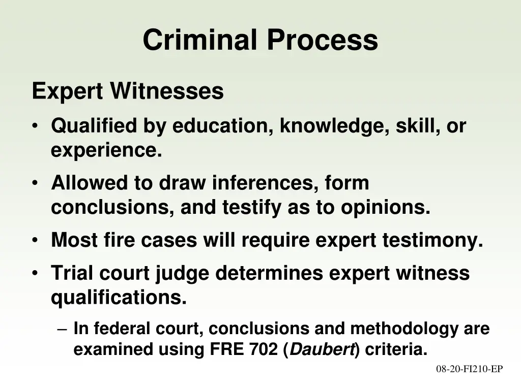 criminal process