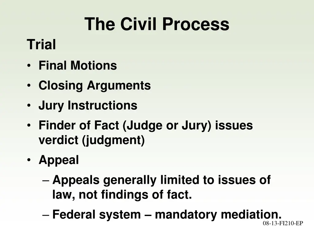 the civil process 4