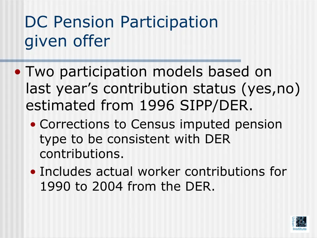 dc pension participation given offer