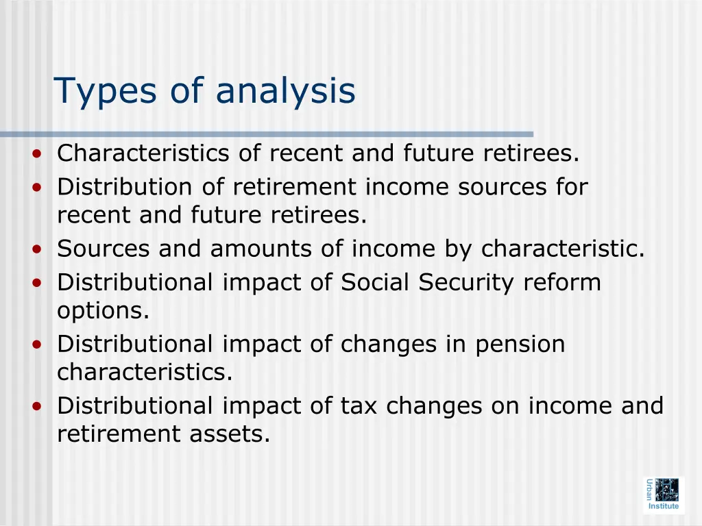 types of analysis