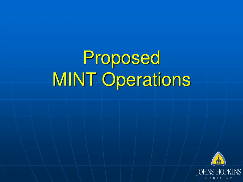 proposed mint operations