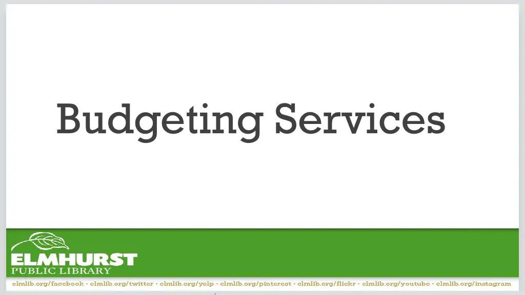 budgeting services