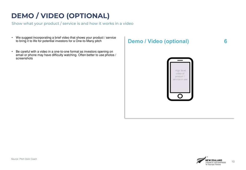 demo video optional show what your product