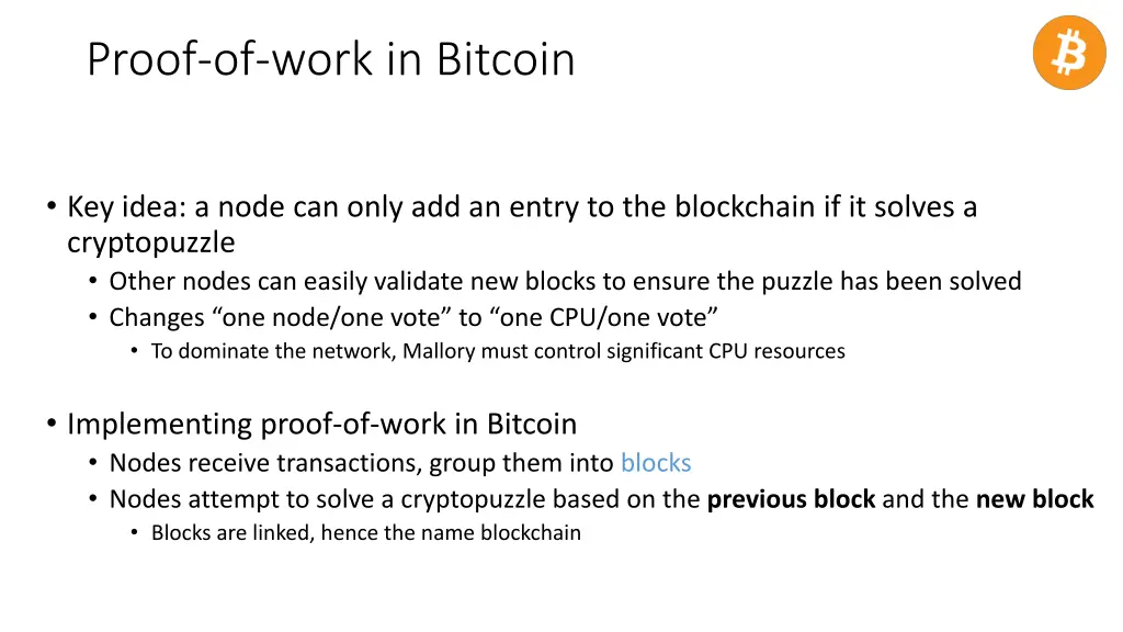 proof of work in bitcoin