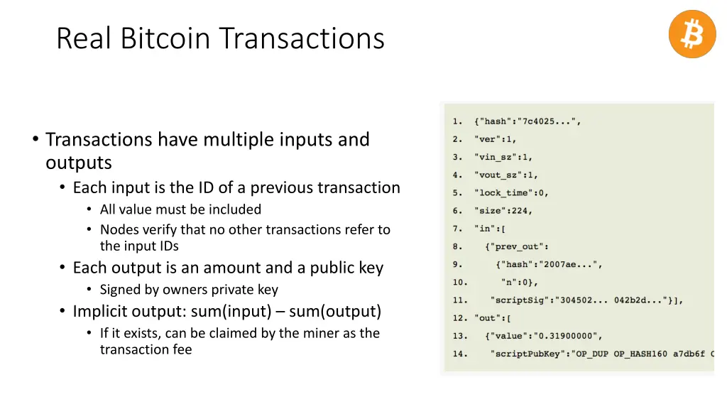 real bitcoin transactions