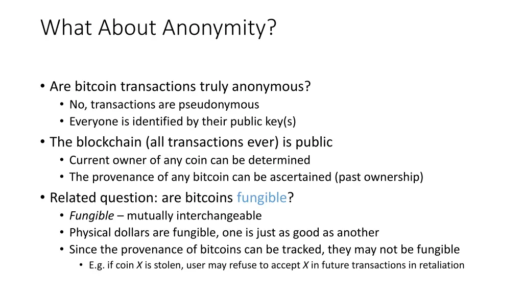 what about anonymity