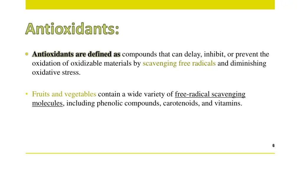 antioxidants