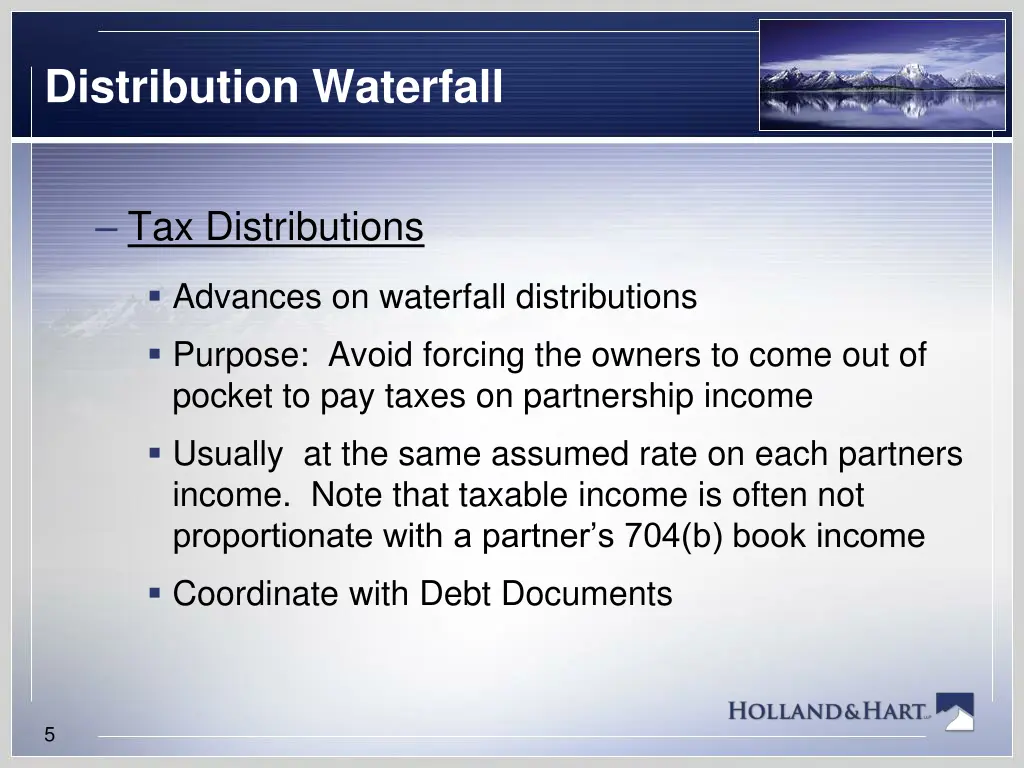 distribution waterfall 1