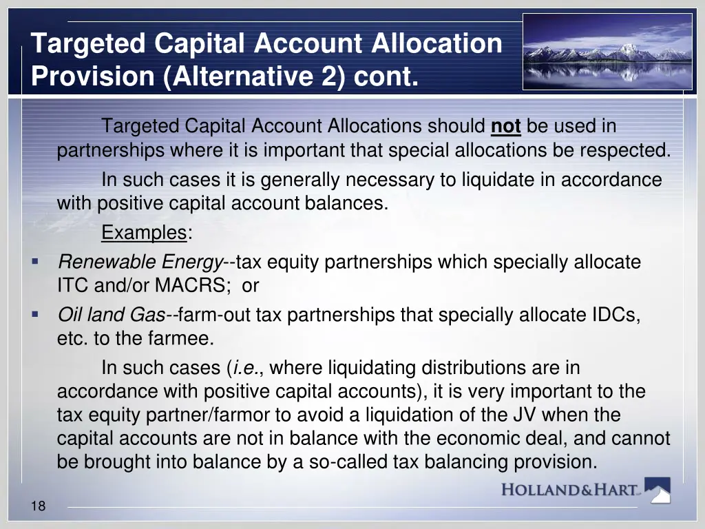 targeted capital account allocation provision 1