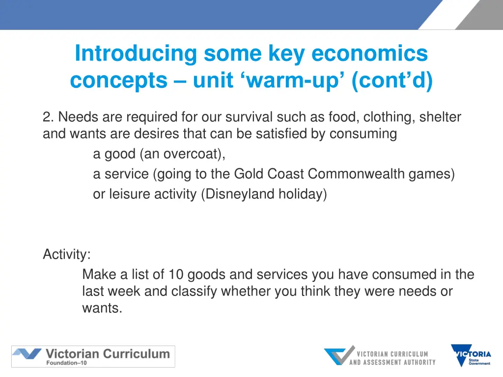 introducing some key economics concepts unit warm 1