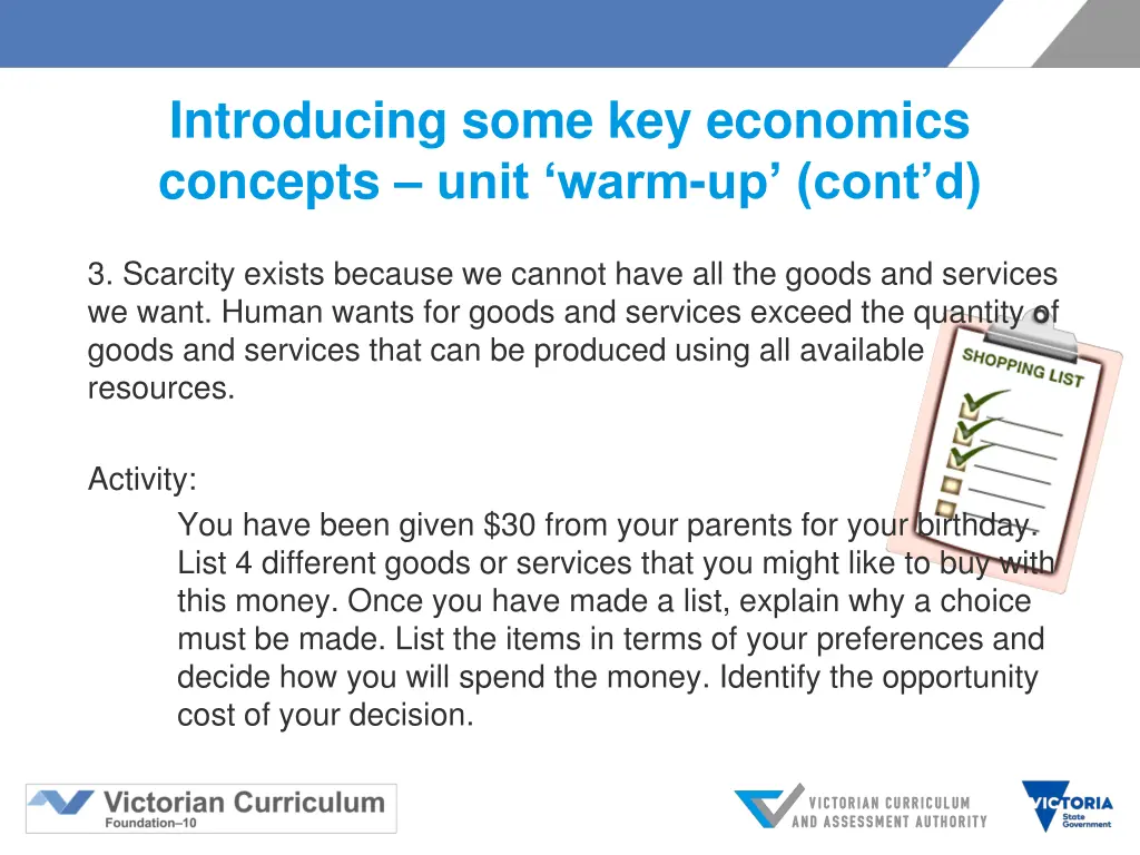 introducing some key economics concepts unit warm 2