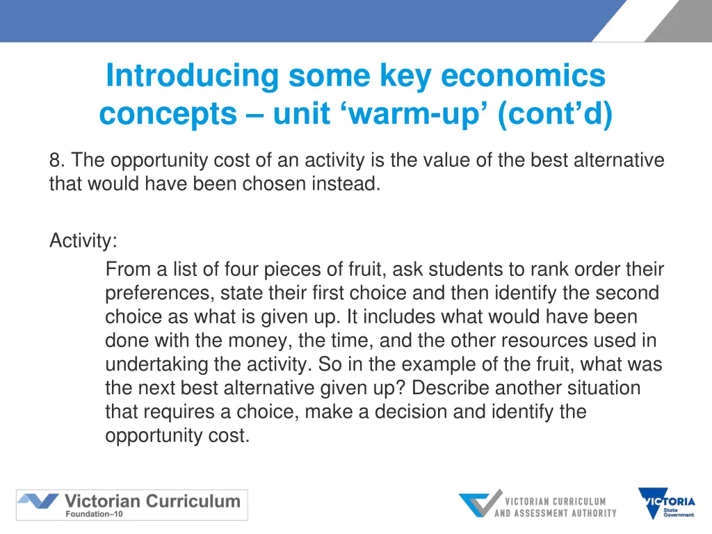 introducing some key economics concepts unit warm 7