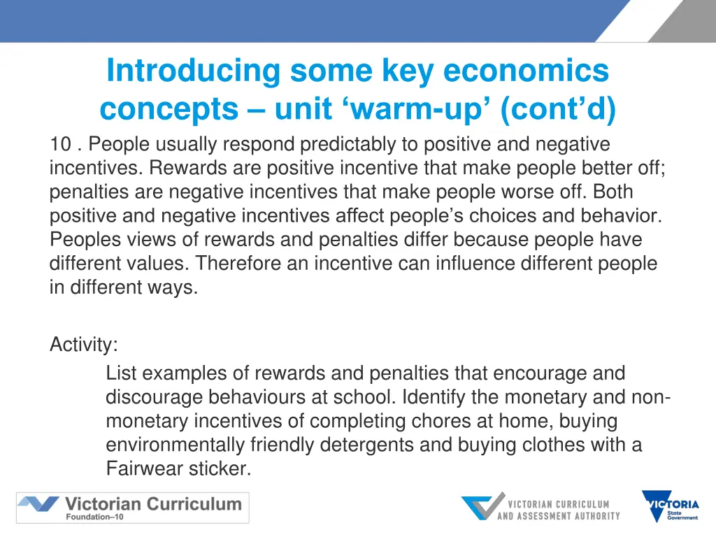 introducing some key economics concepts unit warm 9