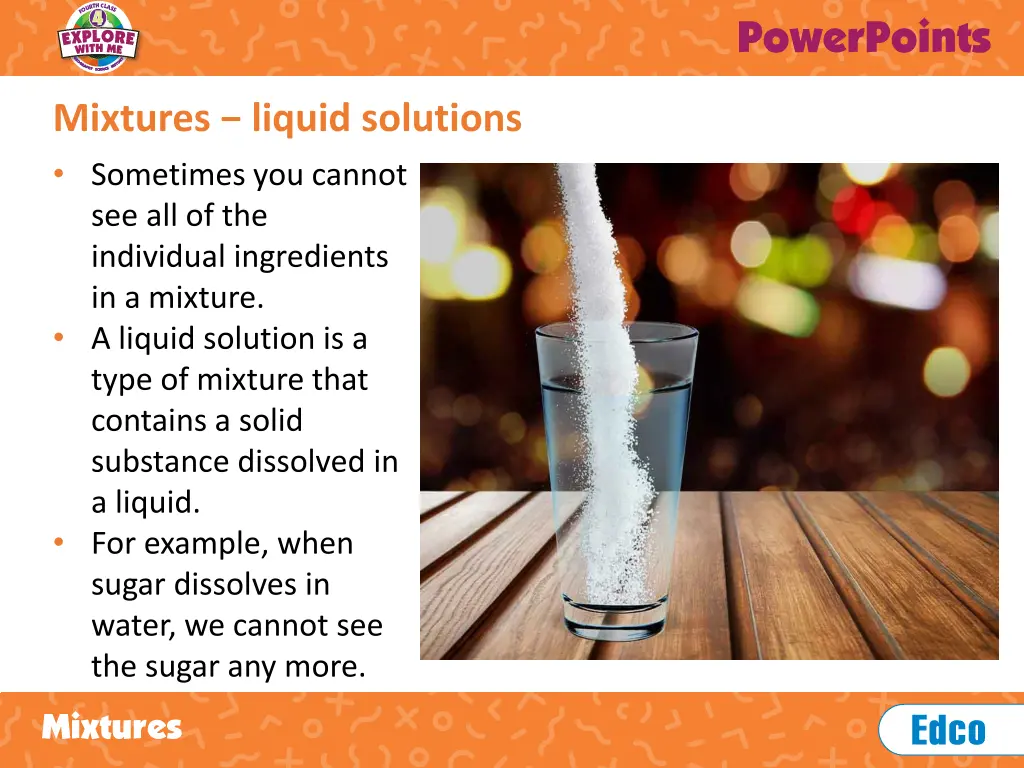 mixtures liquid solutions