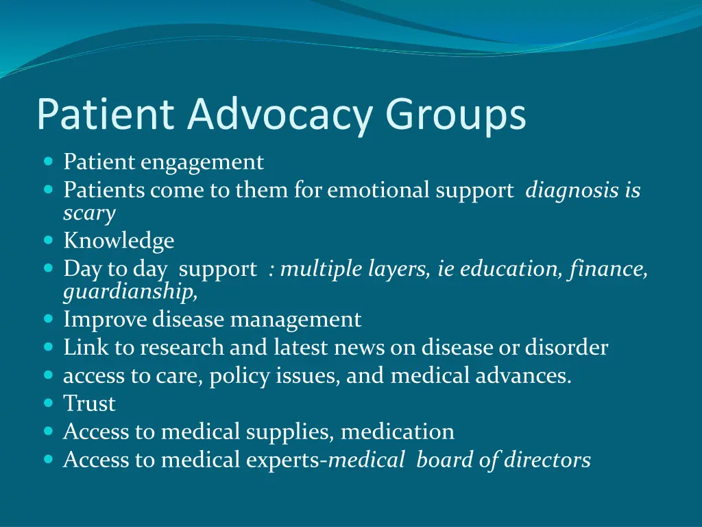 patient advocacy groups patient engagement