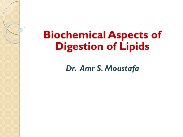 biochemical aspects of digestion of lipids