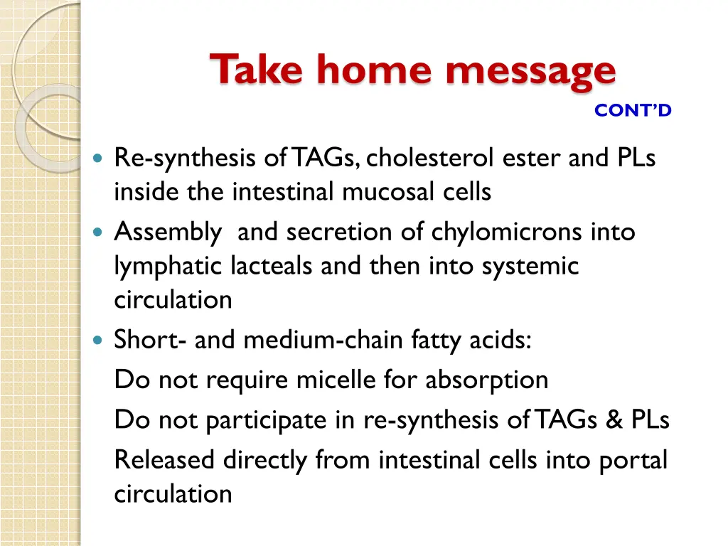 take home message 1