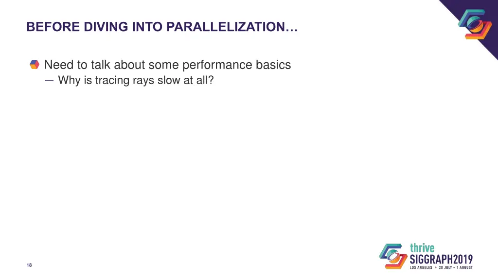 before diving into parallelization 1