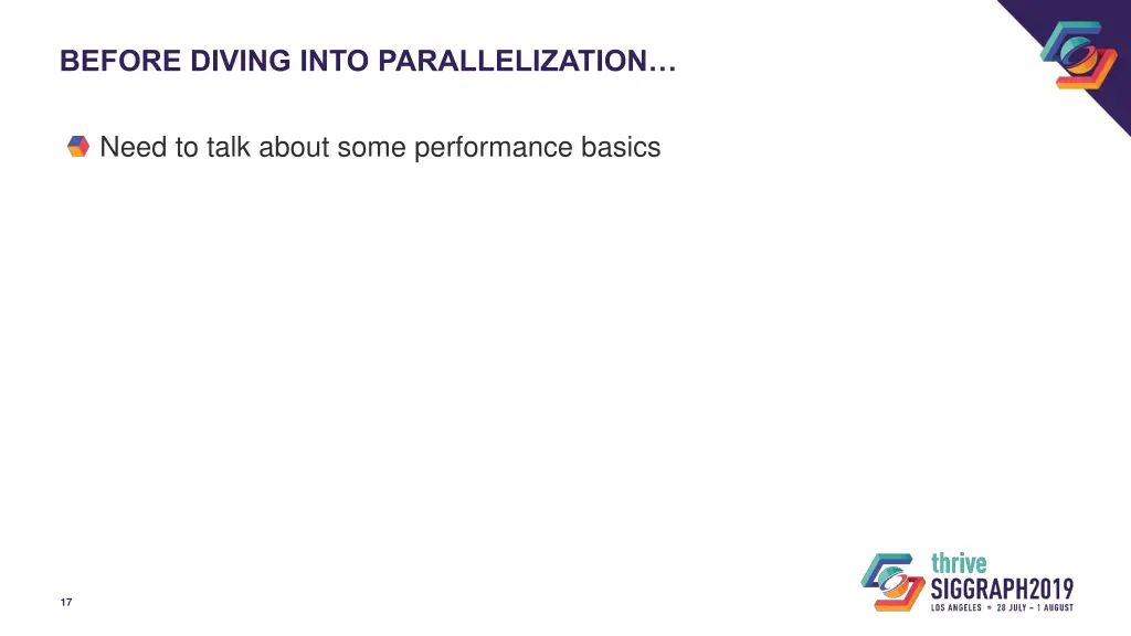 before diving into parallelization