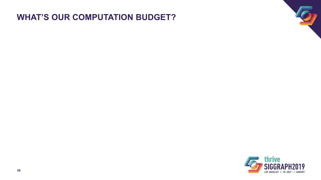 what s our computation budget