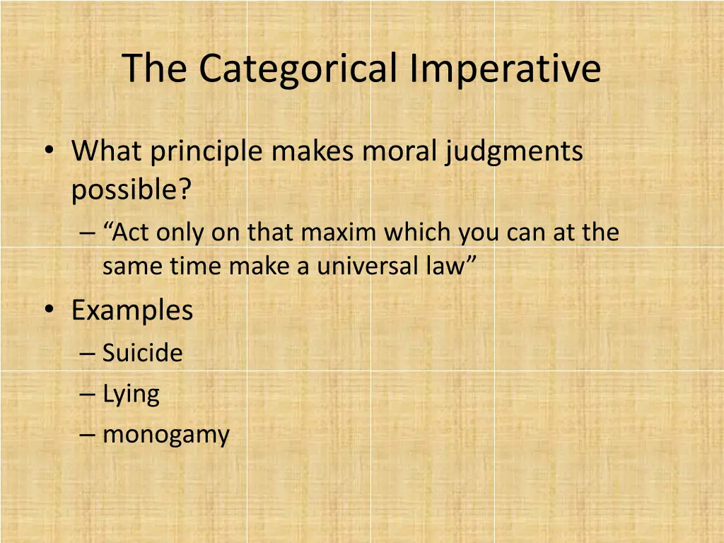 the categorical imperative