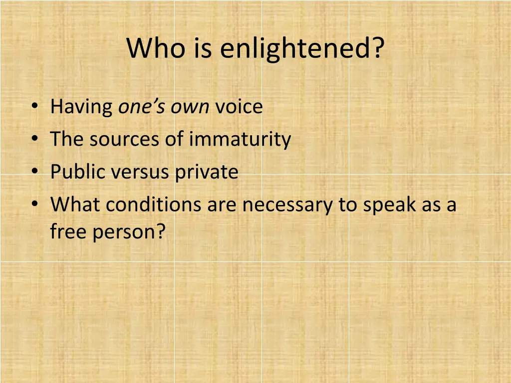 who is enlightened