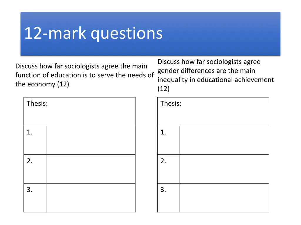 12 mark questions 1