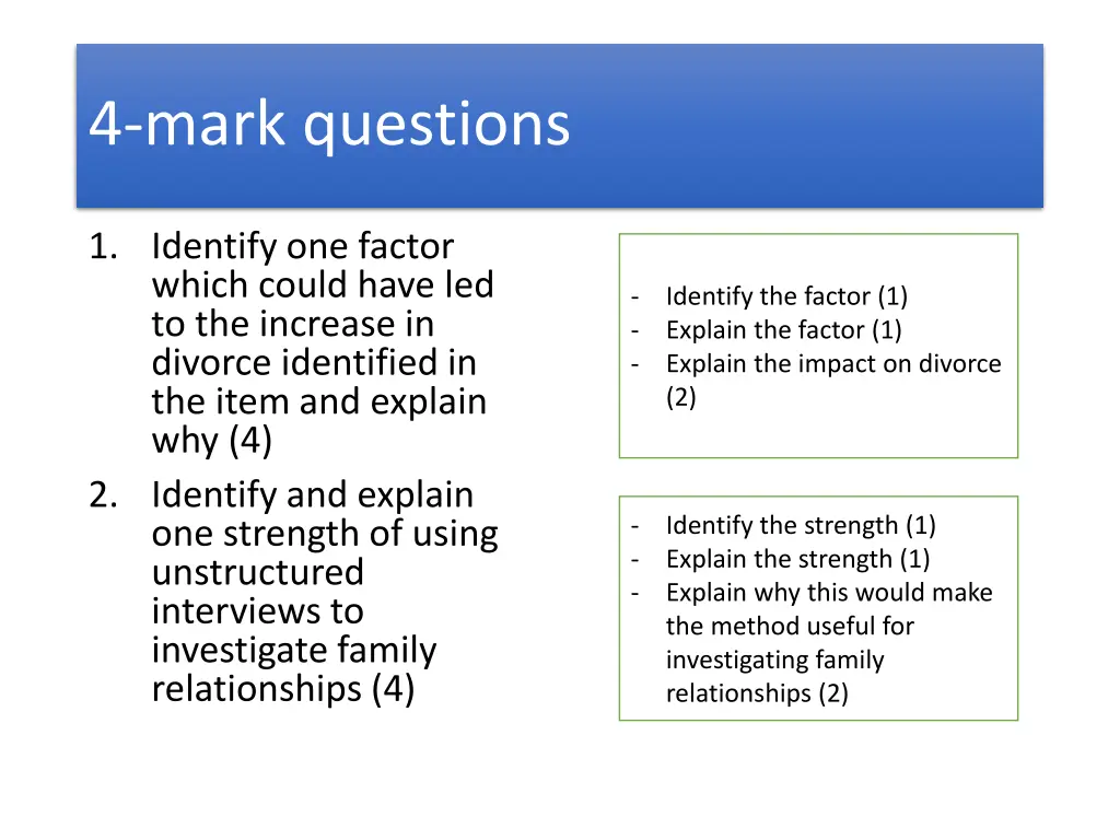 4 mark questions