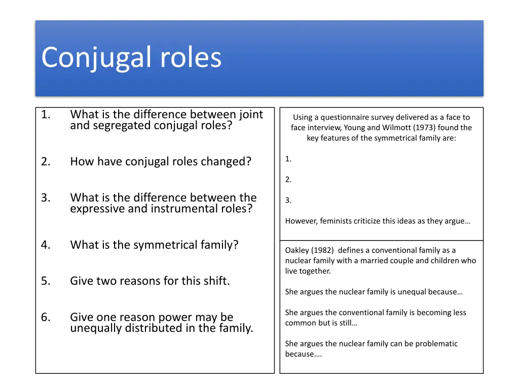 conjugal roles