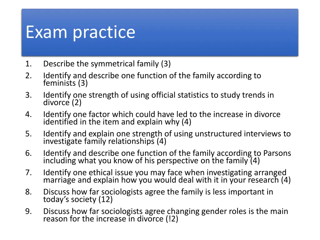 exam practice exam practice