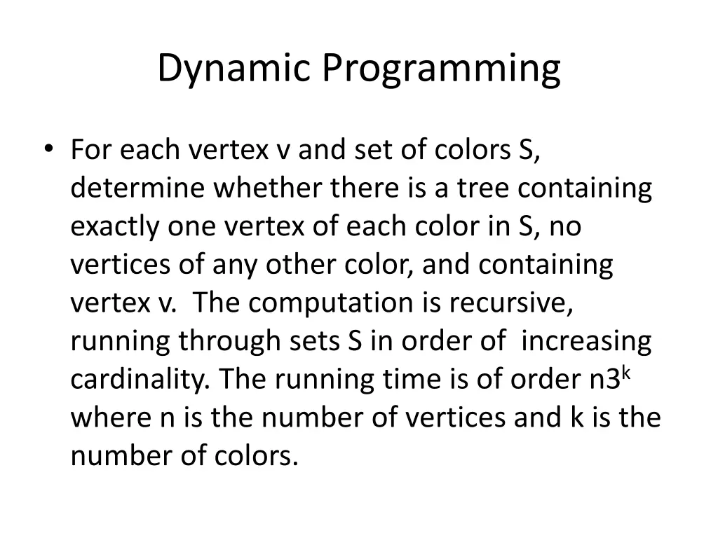 dynamic programming