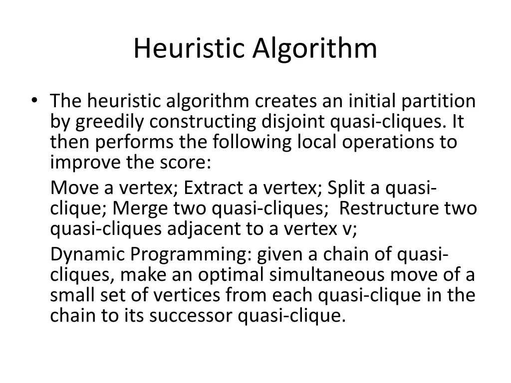 heuristic algorithm