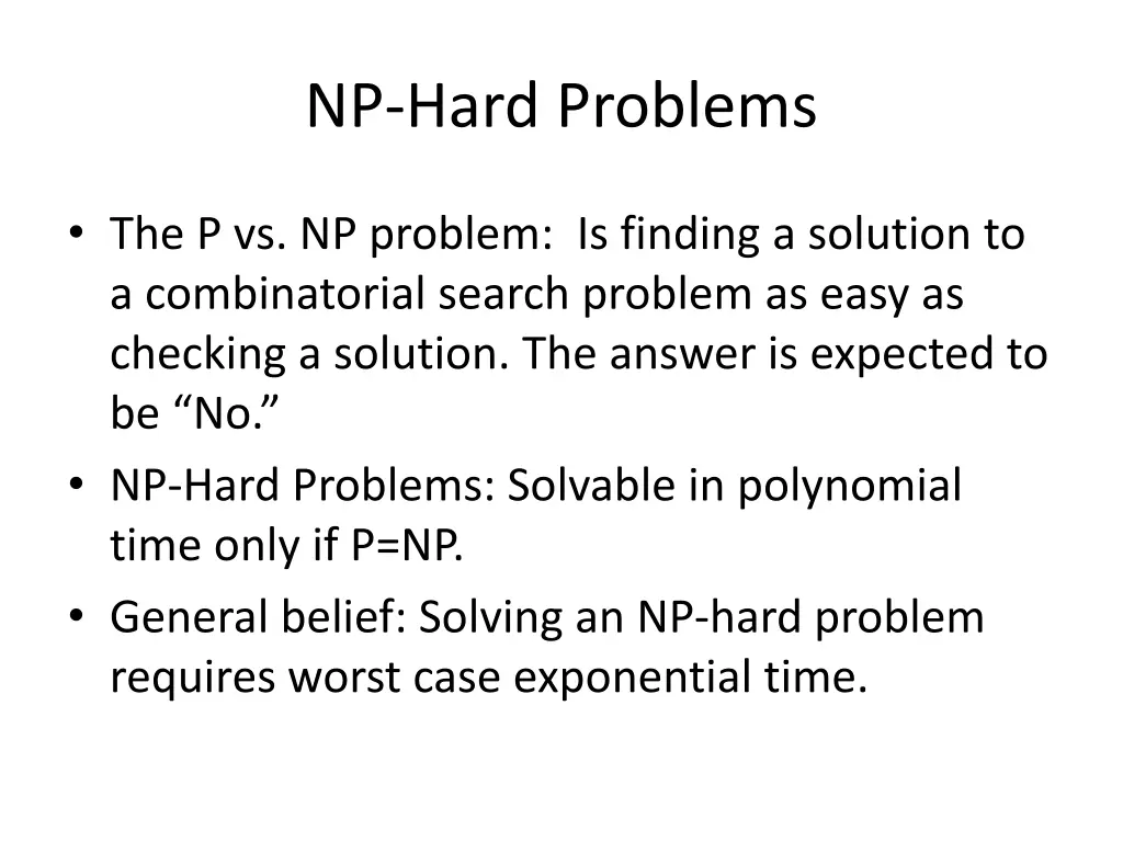 np hard problems