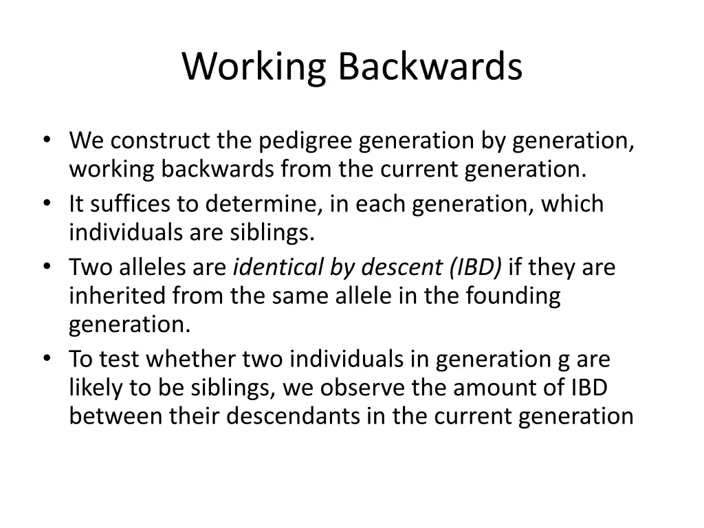 working backwards